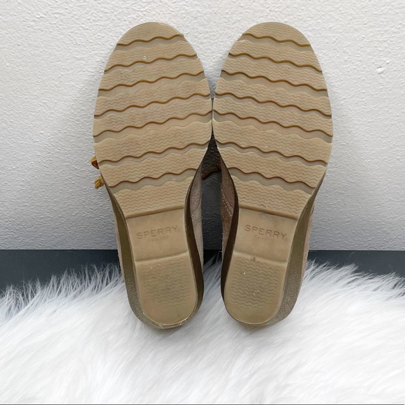 Sperry Top-Sider Tan Ankle Wedge Booties Size 6 - Picture 6 of 10